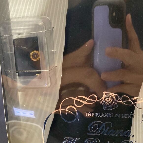 Franklin Mint Black Princess Diana Portrait Doll Sequined Gown & Accessories - Picture 3 of 5